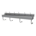Advance Tabco FC-WM-120EF - Hand Sink, wall mount, with (6) electronic faucets, 120