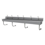 Advance Tabco FC-WM-120EFADA - Hand Sink, wall mount, with (6) electronic faucets, 120