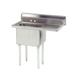 Advance Tabco FE-1-1812-18R-X - One Compartment Sink, 38-1/2