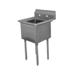 Advance Tabco FE-1-2424-X - (1) Compartment Sink, no drainboards, overall 29-3/4