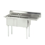 Advance Tabco FE-2-1812-18R-X - Two Compartment Sink, 56-1/2