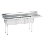 Advance Tabco FE-3-1620-18R-X - Fabricated NSF Sink, 3-compartment,