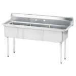Advance Tabco FE-3-1812-X - Fabricated NSF Sink, 3-compartment, no