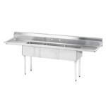 Advance Tabco FE-3-1824-24RL-X - Fabricated NSF Sink, 3-compartment