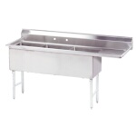 Advance Tabco FS-3-1524-24R - Three Compartment Sink, 71-1/2