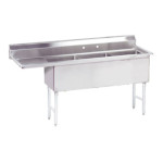 Advance Tabco FS-3-3024-24L - Fabricated Sink, 3-compartment, 117