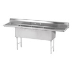 Advance Tabco FS-3-3030-24RL - Fabricated Sink, 3-compartment, 138