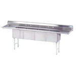 Advance Tabco FS-4-2028-24RL - Fabricated Sink, 4-compartment, 108