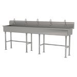 Advance Tabco FS-FM-100EF - Hand Sink, free standing, with (5) electronic faucets, 100