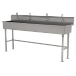 Advance Tabco FS-FM-80EF - Hand Sink, free standing, with (4) electronic faucets, 80