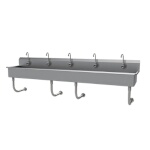 Advance Tabco FS-WM-100EF - Hand Sink, wall mount, with (5) electronic faucets, 100