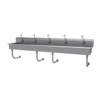 Advance Tabco FS-WM-100EFADA - Hand Sink, wall mount, with (5) electronic faucets, 100
