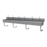 Advance Tabco FS-WM-120EF - Hand Sink, wall mount, with (6) electronic faucets, 120