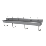 Advance Tabco FS-WM-120EFADA - Hand Sink, wall mount, with (6) electronic faucets, 120