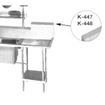 Advance Tabco K-447 - High backsplash, up to 18