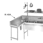 Advance Tabco K-454 - Side splash, integral (welded), for NSF sinks & dish tables