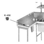 Advance Tabco K-456 - Scrap Block, installed