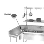 Advance Tabco K-460 - Installation, disposal cone with 8