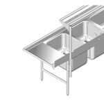 Advance Tabco K-498 - Tubular Overshelf, 12