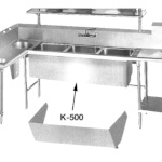 Advance Tabco K-500 - Apron, to cover sink bowls, stainless steel, (per sink)