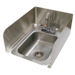 Advance Tabco K-614G - Removable 3-sided splash for drop in sink, for DI-1-2812