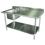 Advance Tabco KMS-11B-305L - Work Table with Left Sink, 60