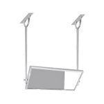Advance Tabco MI-48 - Tilting Demo Mirror, ceiling mounted, glass mirror 50-1/2
