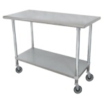 Advance Tabco MSLAG-306C-X - Work Table, mobile, 72 x 30