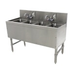 Advance Tabco PRB-19-44C - (4) Compartment Underbar Sink, 48