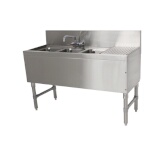 Advance Tabco PRB-19-53L - (3) Compartment Underbar Sink, 60