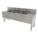 Advance Tabco PRB-19-64C - (4) Compartment Underbar Sink, 72