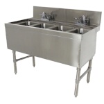 Advance Tabco PRB-24-44C - (4) Compartment Underbar Sink, 48