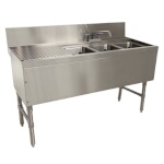 Advance Tabco PRB-24-53R - (3) Compartment Underbar Sink, 60