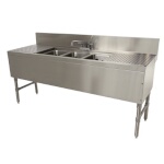Advance Tabco PRB-24-83C - (3) Compartment Underbar Sink, 96