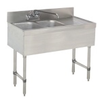 Advance Tabco SLB-42L - (2) Compartment Sink Unit, 48