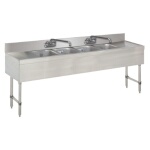Advance Tabco SLB-64C-X - (4) Compartment Sink Unit, 72