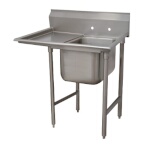 Advance Tabco T9-1-24-18L-X - One Compartment Sink, with left drainboard, overall 28