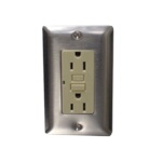 Advance Tabco TA-62C - Electric outlet under top of overshelf, GFI, duplex, in s