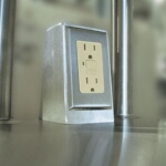Advance Tabco TA-62D - Electric outlet in doghouse box on top of table or oversh