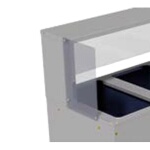 Advance Tabco TSP-1 - End panel for TSS series buffet shelf, for one end, acryli