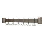 Advance Tabco UB-30 - Pot Rack, leg mounted bar with (6) double prong pot hooks