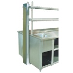 Advance Tabco UCF-1 - Wire Chase, run from table mounted overshelf to bottom of