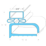 AllPoints 741031 - Door Gasket, refrigerator, 17-3/8