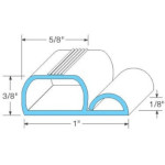 AllPoints 741099 - General Use Door Gasket, compression, 12 ft, extruded rubber