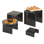 American Metalcraft BRS2 - Riser Set, set of 4, various sizes, acrylic, black