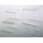 American Metalcraft CRS1 - Riser Set, set of 4, various sizes, acrylic, clear