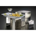 American Metalcraft RSH1 - Riser Set, various sizes, stainless steel, hammered finish