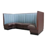 ATS Furniture AS-4812-12 GR5 - Corner Booth, 1/2 circle, 180 inch, 12-channel, grade 5 seat