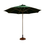 ATS Furniture UMB-GRN - Umbrella, 9', green fabric, aluminum weighted cast base