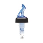 Bar Maid BMP-5100B - Measured pourer, 3 ball premium, 1 oz., flip top, blue with black collar, (Pack of 12)